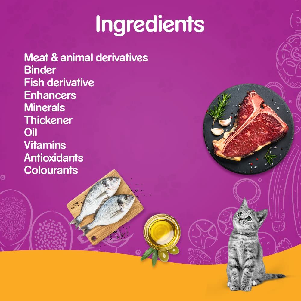 WHISKAS® Wet Cat Food for Adult Cats (1+Years), Chicken in Gravy Flavour, 12 Pouches (12 x 80g) - 6