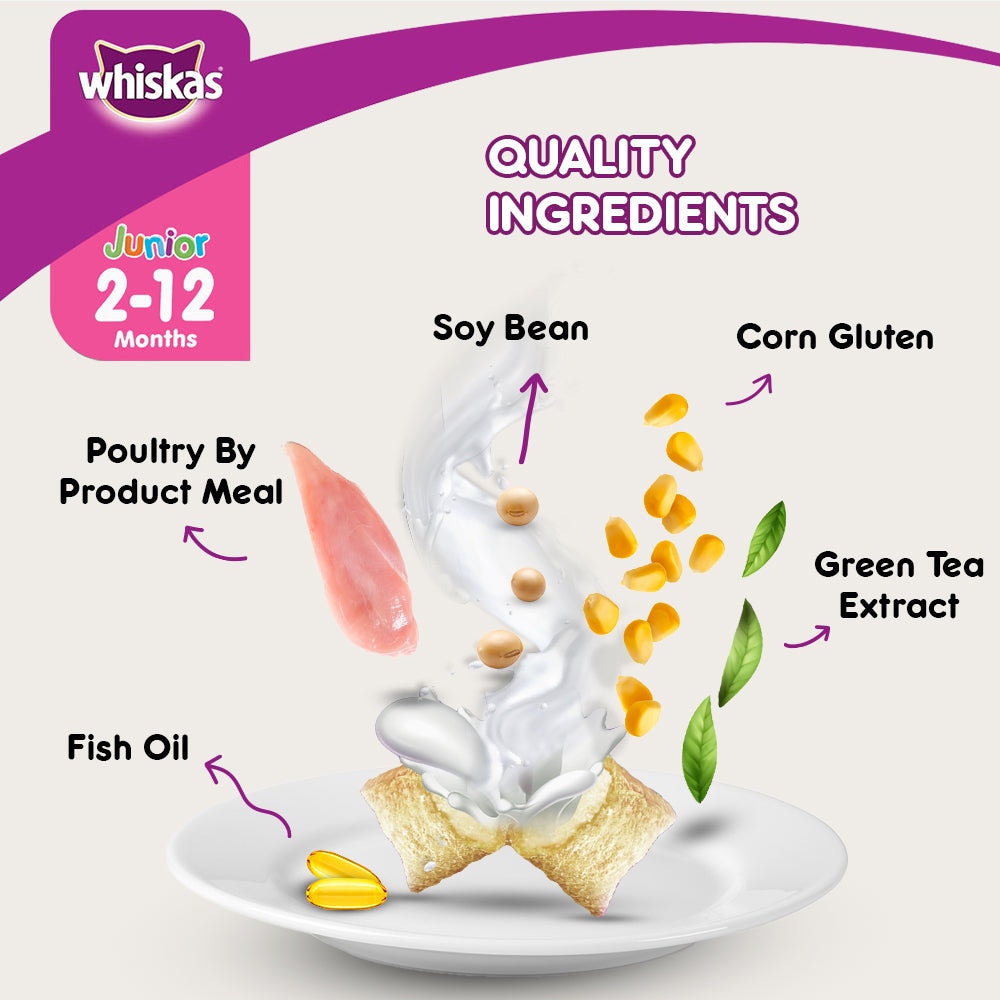 WHISKAS® Kitten Dry Food, Mackerel - 6