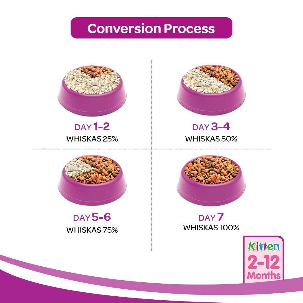 WHISKAS® Kitten Dry Food, Ocean Fish with Milk - 3