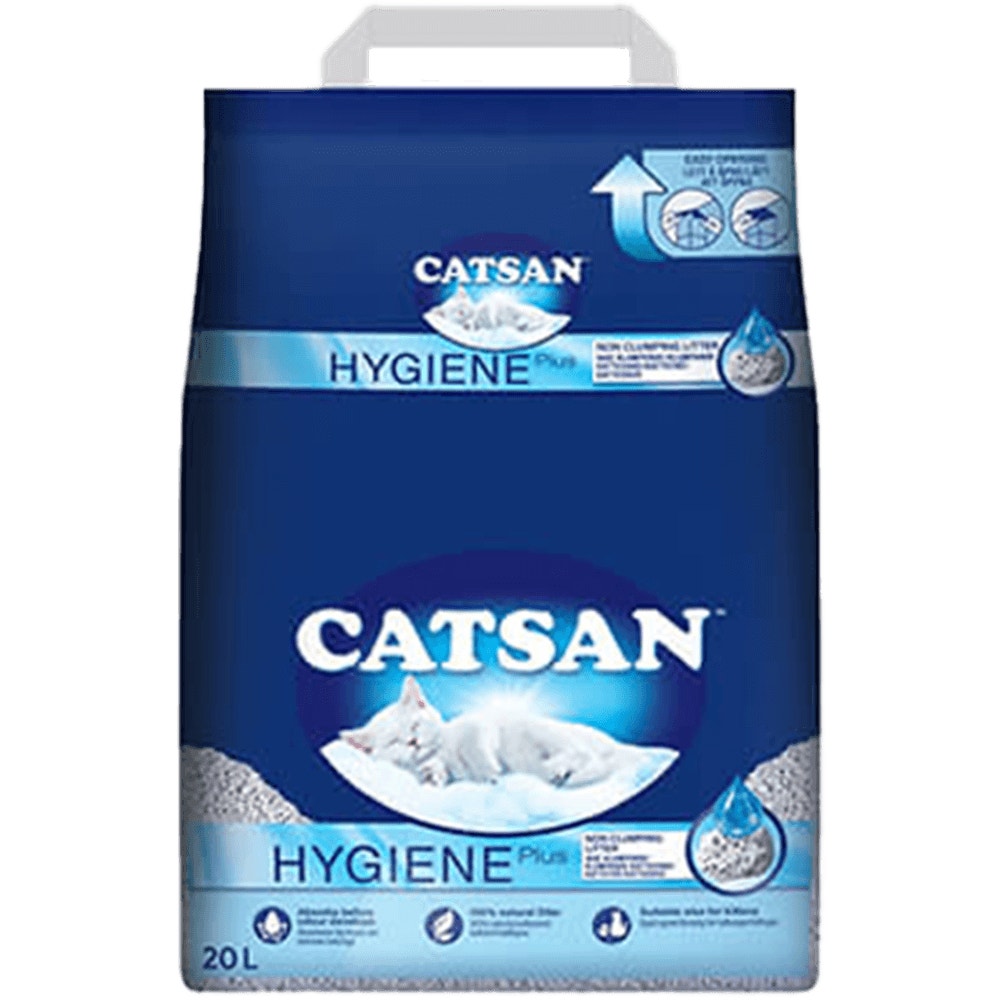 Whiskas Catsan<sup>TM</sup> Hygiene Plus - Non-clumping Cat Litter - 20L pack