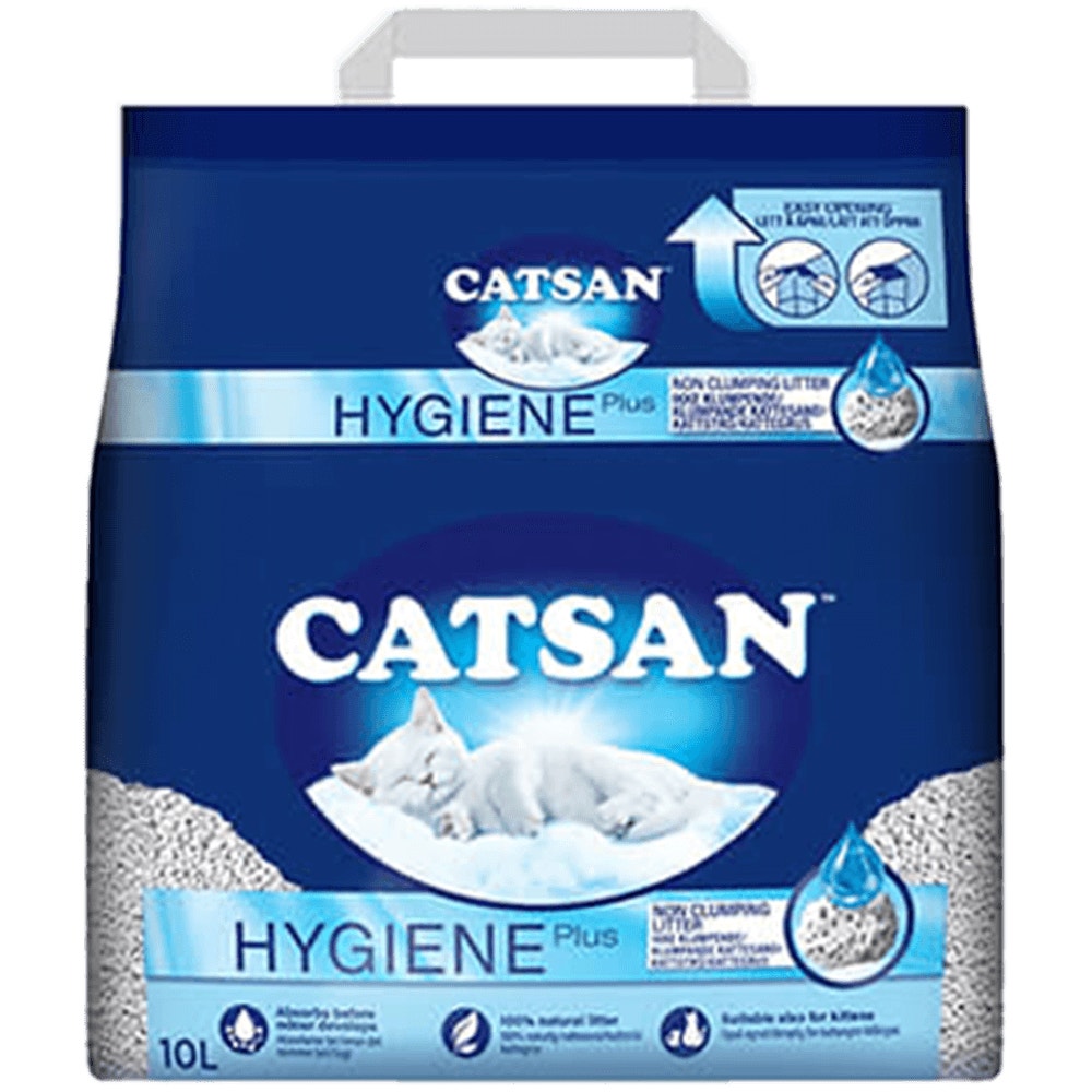 Whiskas Catsan<sup>TM</sup> Hygiene Plus - Non-clumping Cat Litter - 10L pack