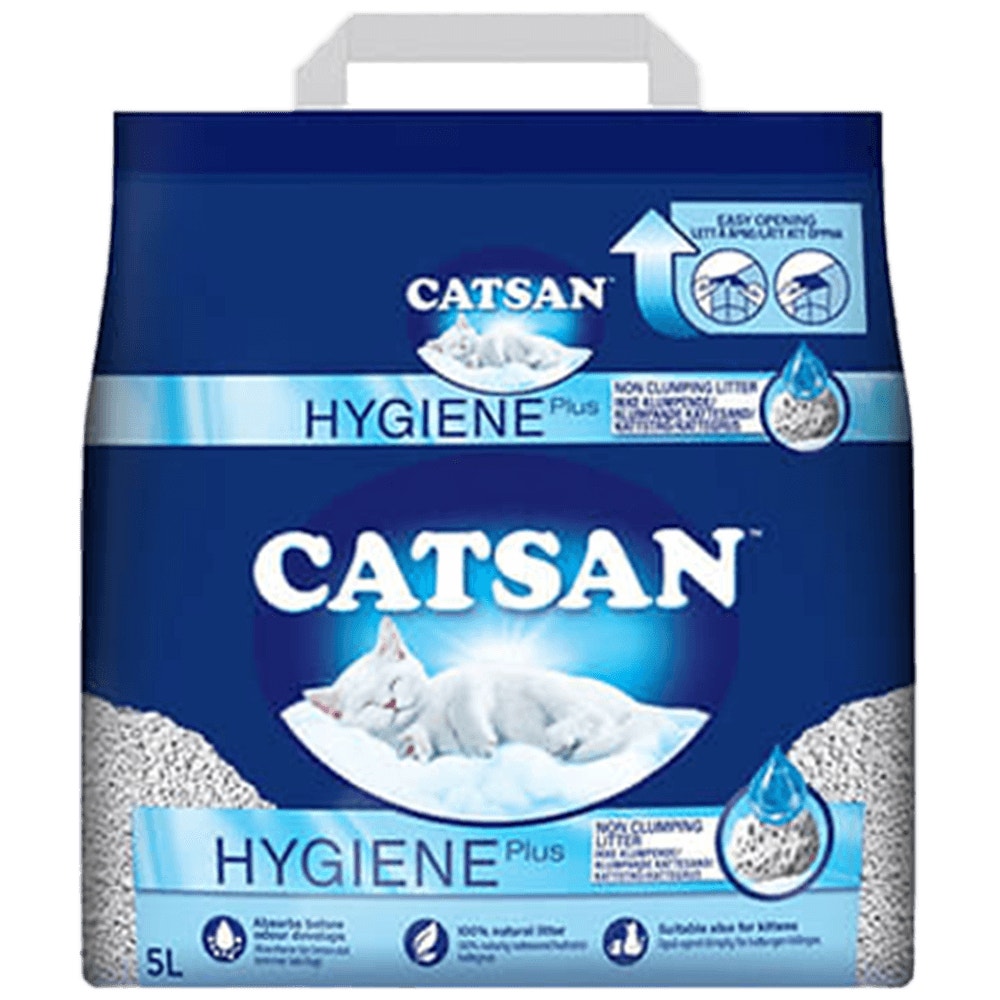 Whiskas Catsan<sup>TM</sup> Hygiene Plus - Non-clumping Cat Litter - 5L pack