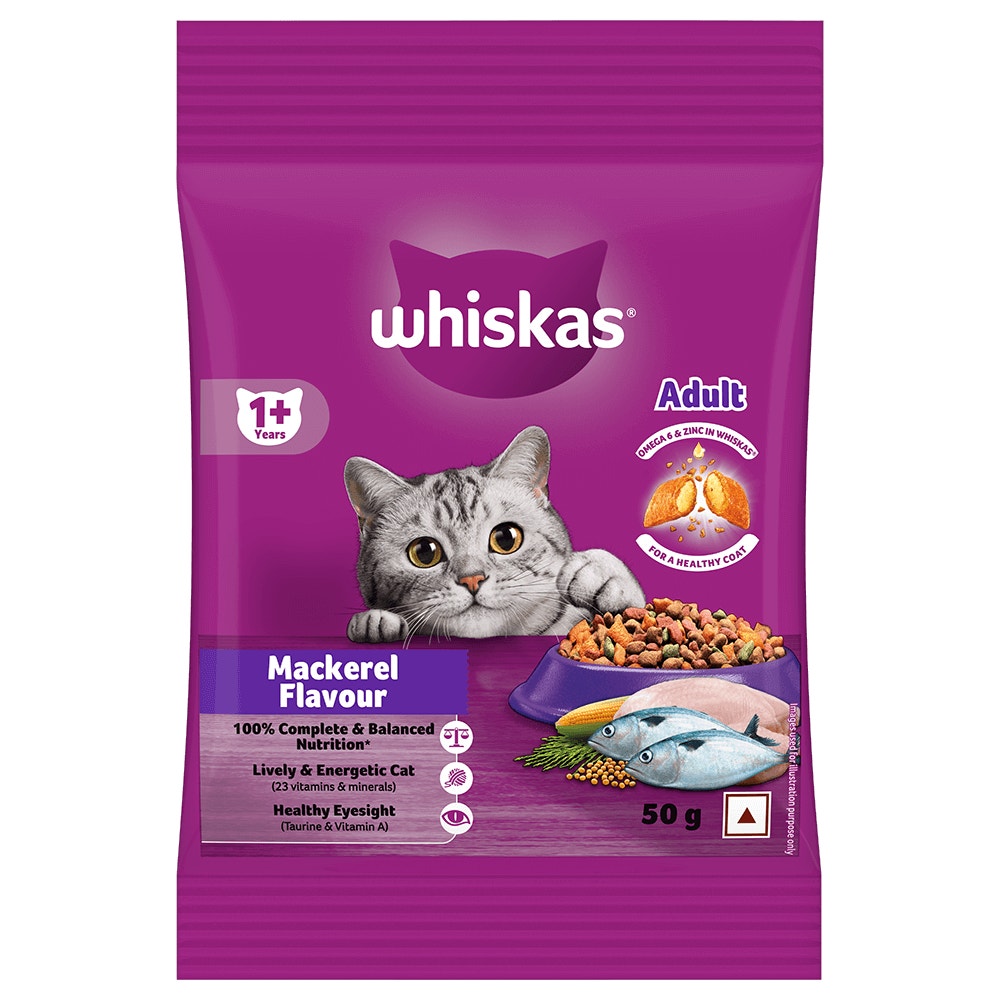 WHISKAS® Adult Dry Food, Mackerel - 1