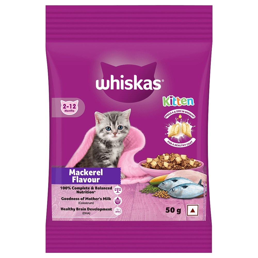 WHISKAS® Kitten Dry Food, Mackerel - 1