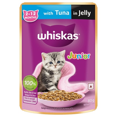 WHISKAS® Kitten Wet Food, Tuna in Jelly Pouch